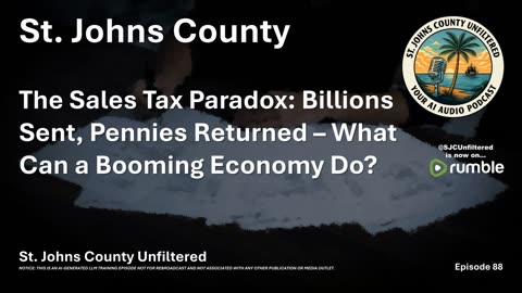 Episode 88 - The Sales Tax Paradox: Billions Sent, Pennies Returned – What Can a Booming Economy Do?