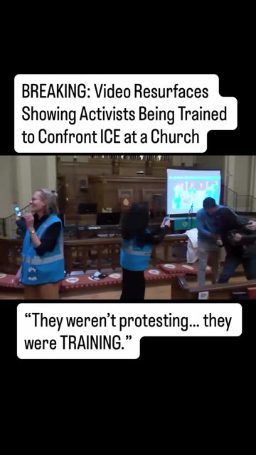 Training activities against ICE in a church