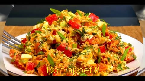 The perfect salad for weight loss! Cleanses blood vessels and burns fat! Just once a week is enough!