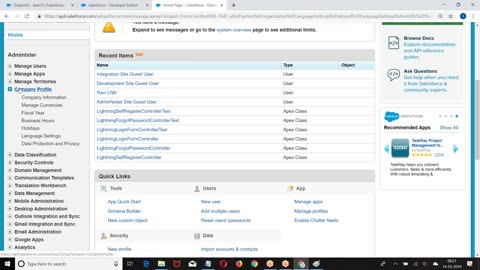 Salesforce Admin Videos-4.Company Profile