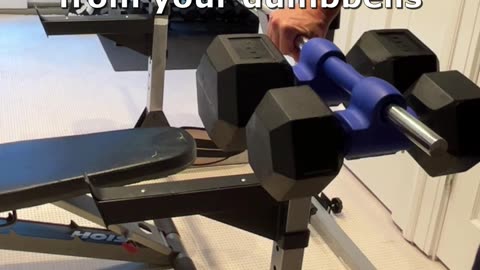 💪POV: I Turned 4 Dumbbells Into a 180lb Barbell💪Use Dumbbells as Plates #homegym #dualbell
