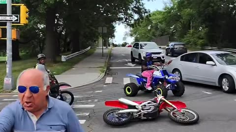Biker Helps Injured Man After Accident