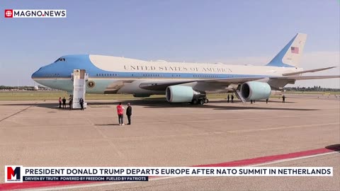 🇺🇸 President Donald Trump Departs Europe after NATO Summit in Netherlands [LIVE]
