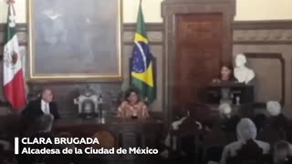Entrega de las llaves de la Ciudad de México al vicepresidente de Brasil