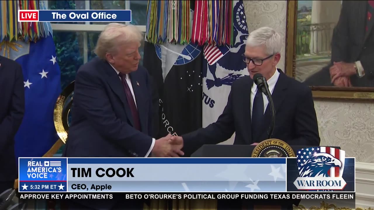 TIM COOK THANKS PRESIDENT TRUMP