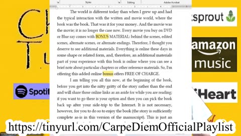 "Project CARPE DIEM" book (a ChristiTutionalist project) brief BTS/SP video