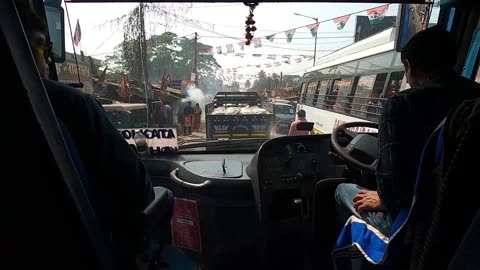 Volvo bus journey in Indian roads Kolkata to Digha