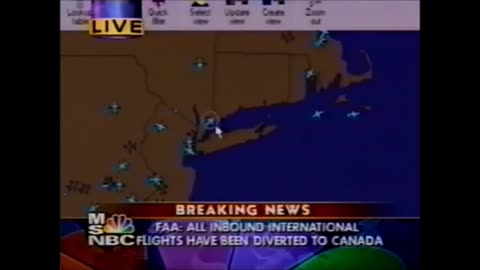 MSNBC News Report at 10:25am - UA175 Flying Over Connecticut On Flight Explorer