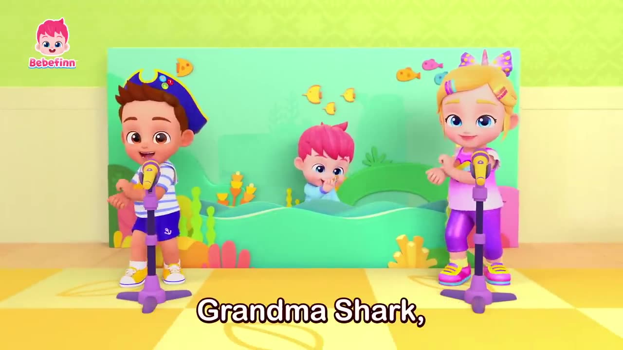 Shark Finger Family | Baby Shark Doo Doo Doo | Bebefinn Best Songs and Nursery Rhymes