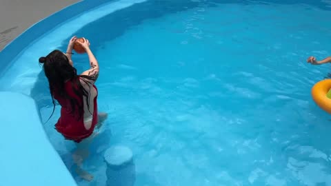 Swimming Basketball in the pool - Part 5 #NUDE #NAKED