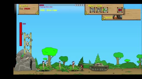 I try to beat Age of War with cavemen only (Uncensored Version)
