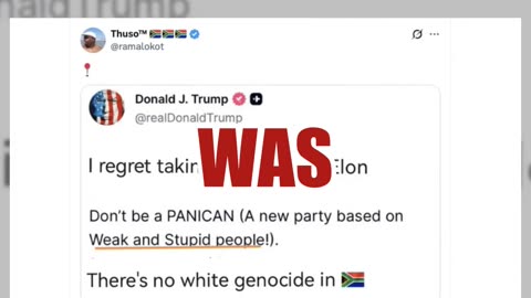 Fact Check: Trump Did NOT Write 'I Regret Taking Advise From Elon', Reject 'White Genocide' in SA