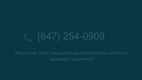 Toronto Separation Agreement