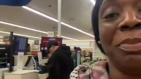 Black woman shopping trick