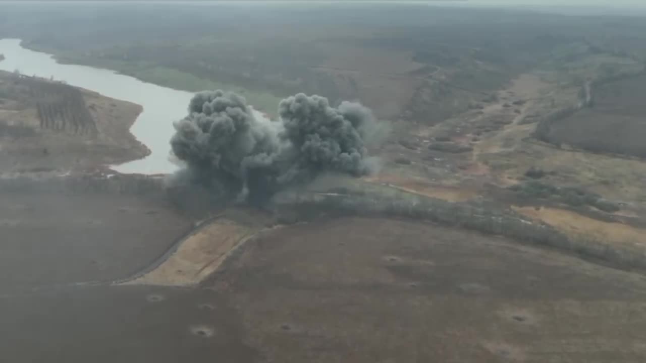 Massive Shockwave From a Guided Bomb