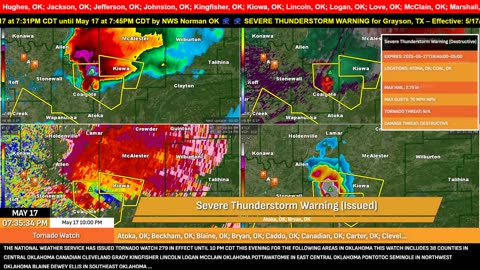 ⚠️ SEVERE STORM – COALGATE, OK | MAY 17 RADAR RECAP