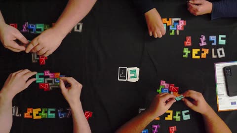 Stacking Strategy in NMBR 9! | Board Game Knights Play This Abstract Puzzle Game