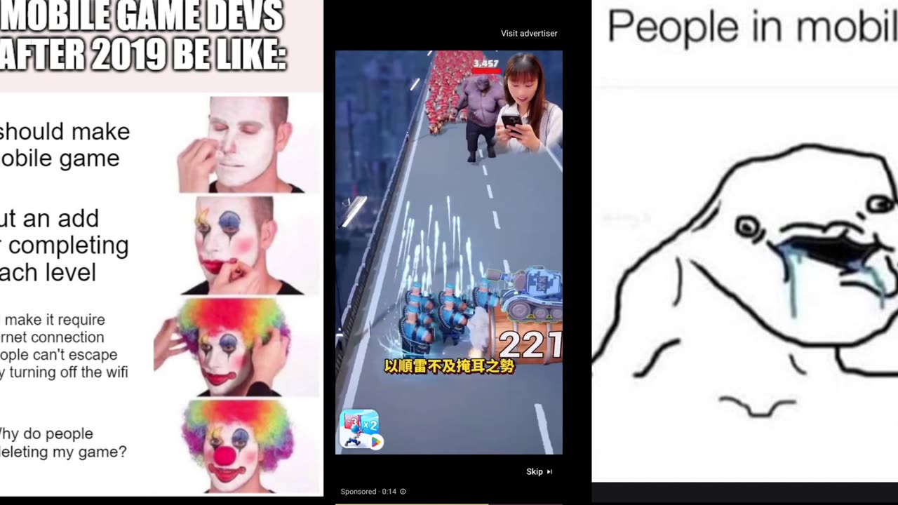 Last war Survival game;Self aware mobile ads 2
