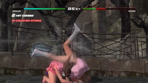 Dead or Alive 5 Last Round: Kasumi (costume 29) vs Hitomi - 4K