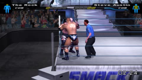 Steve Austin Vs The Rock (WWE SmackDown! Here Comes the Pain)