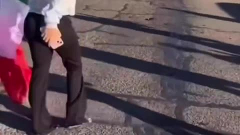 DHS detained Juan illegal alien on the street with a terrorist mob gathered around.