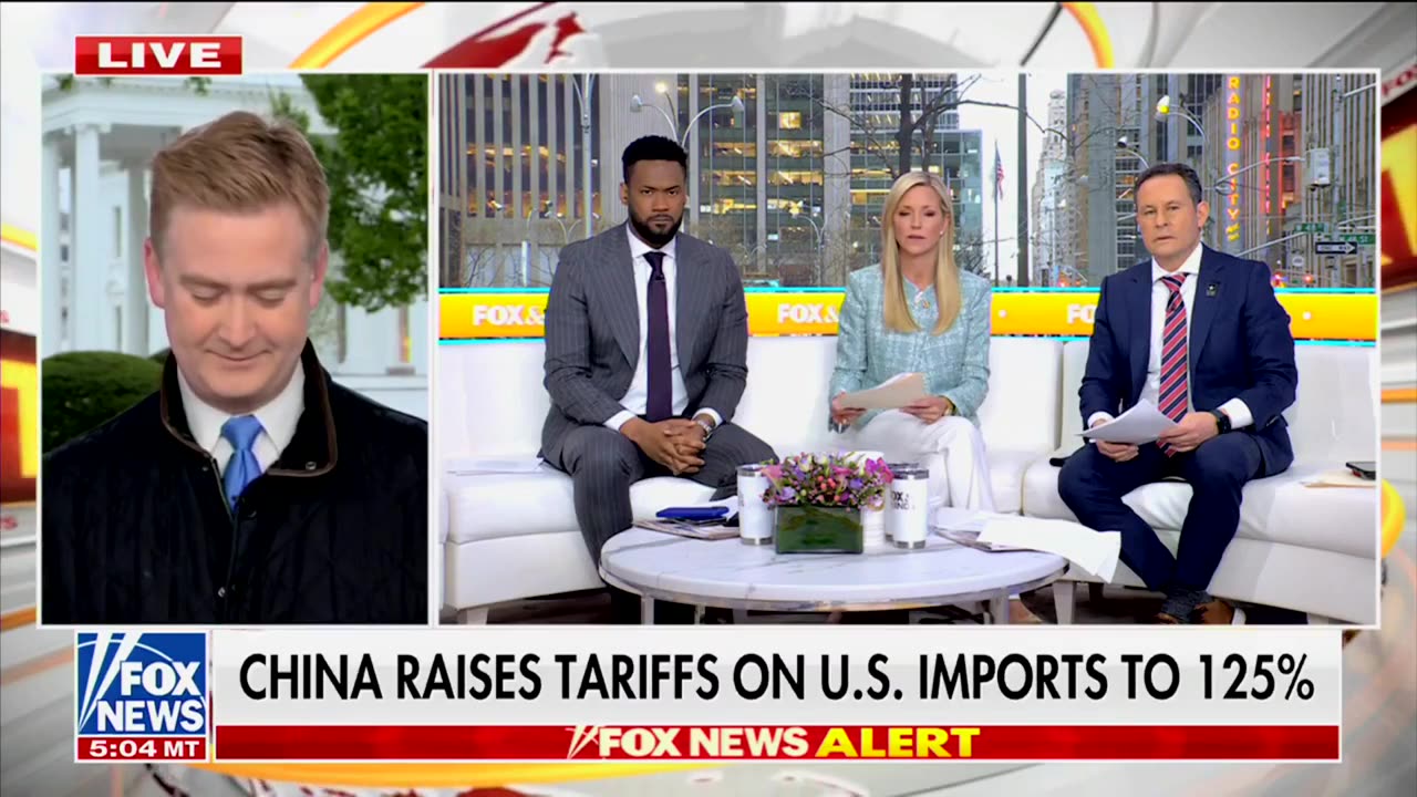 Peter Doocy Hilariously Fights Off Bird Swoop While Delivering The Scoop On Trump Tariffs