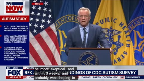 Findings of USA's Latest Autism Study: Robert F Kennedy Jr