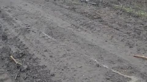 Footage of another "road of death,"