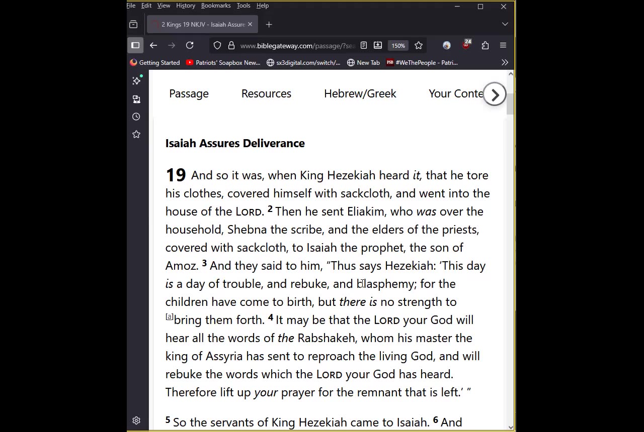 Journey Through The Bible - 2 Kings 19 - Jehovah Delivers Jerusalem From Assyria 09222025