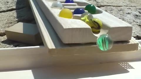 Wooden track ball, cool gameplay tutorial, the focus of the circle of friends! #educationaltoys