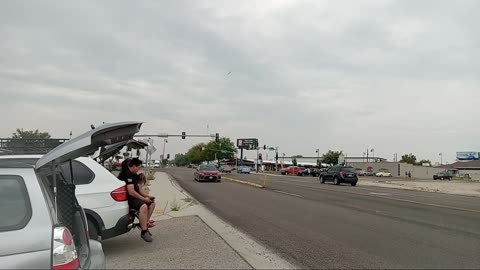 B 25 fly over Nampa Airport