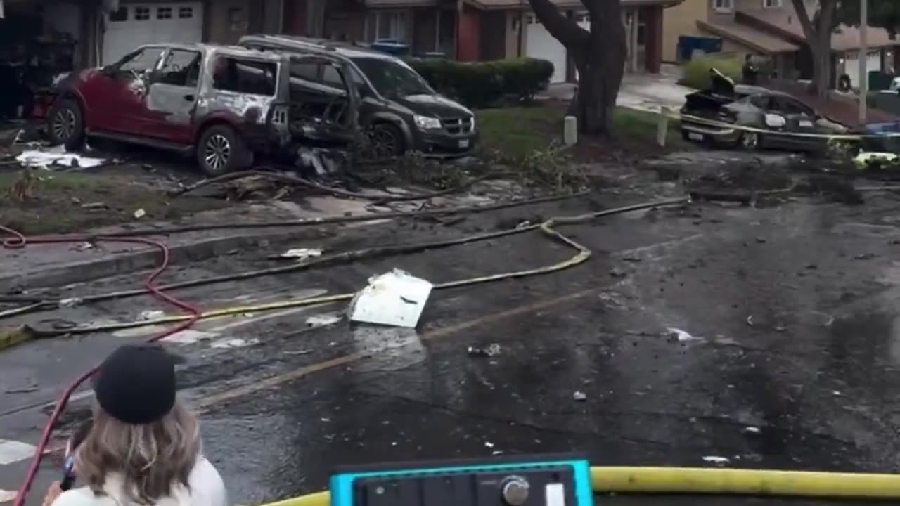 Jet Crashes into Military Housing Neighborhood, sparking fires, multiple fatalities