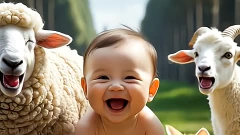 Baby and Kitten Get a Funny Surprise! 😂 | Fart Reaction Momen