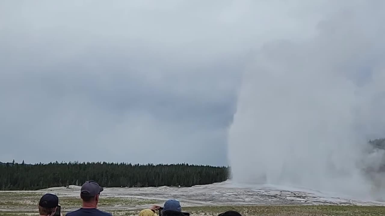 Old faithful majestic geyser