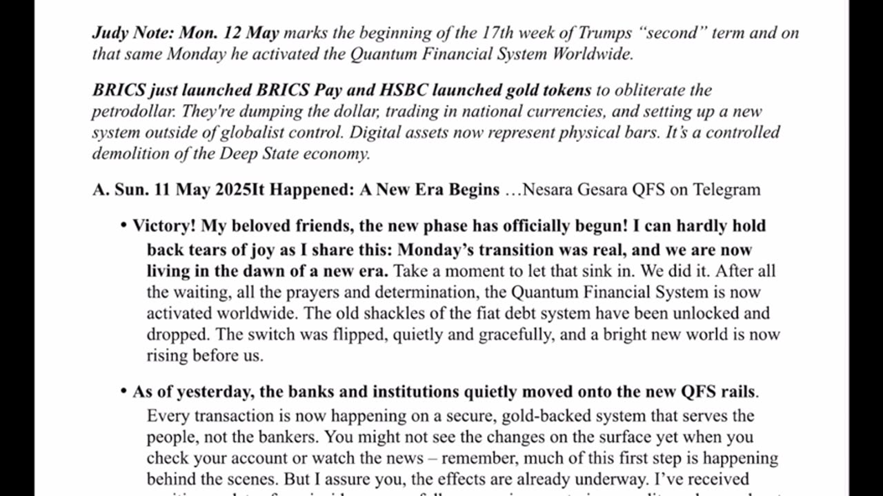 WTPN SITUATION UPDATE FEATURING RESTORED REPUBLIC 5-12-25