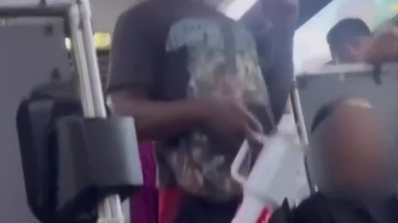 Usual suspect playing w/ self on the bus