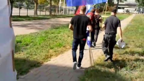 Vlaggentocht onderweg