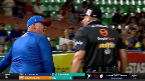 Primer expulsión de Ronald Acuña Jr. en la LVBP