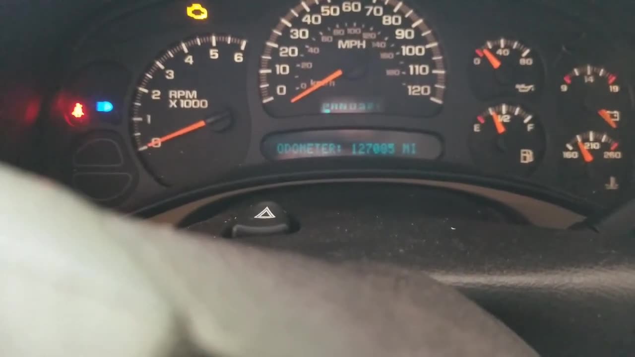 Reset oil light 2005 Chevy Silverado