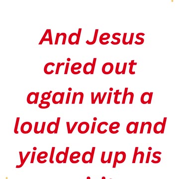 "Jesus Gives Up His Spirit" Matthew 27:50 #shorts #youtube #ytshorts #jesus #views #shortvideo #yt