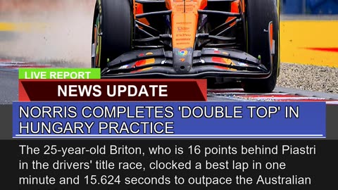 Norris Completes Double Top in Hungary Practice