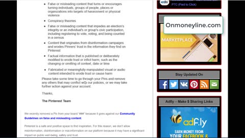 We removed one of your Pins from Pinterest - Onmoneyline