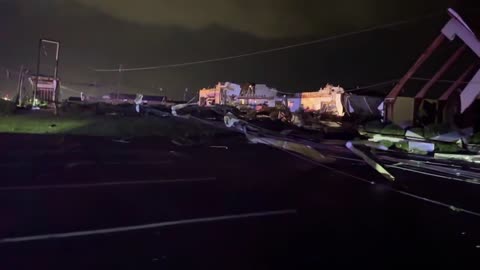 TORNADO DAMAGE SOUTH OF SOMERSET KY SOUTH HIGHAY 27