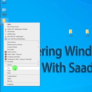 How To Cut, Paste, Delete and restore a folder