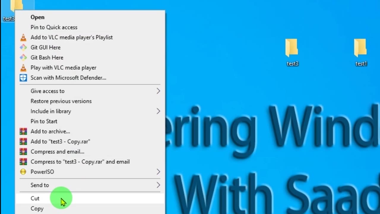 How To Cut, Paste, Delete and restore a folder