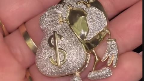 10K Gold & Natural Diamonds Pendant