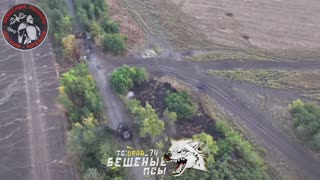 Drone Operators Burnt a Ukrainian Kozak Armored Vehicle