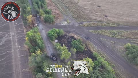 Drone Operators Burnt a Ukrainian Kozak Armored Vehicle