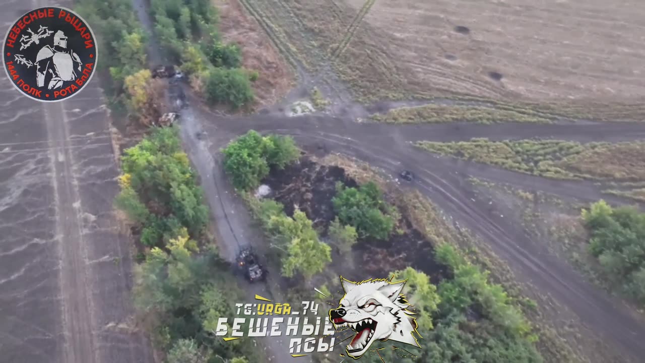 Drone Operators Burnt a Ukrainian Kozak Armored Vehicle