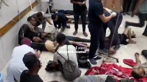 A new massacre against humanity. A truck transports a large number of casualties and martyrs.